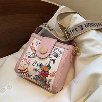 yole cartoon graffiti wide crossbody bag for women 2021 new fashion high quality luxury brand shoulder bag purse