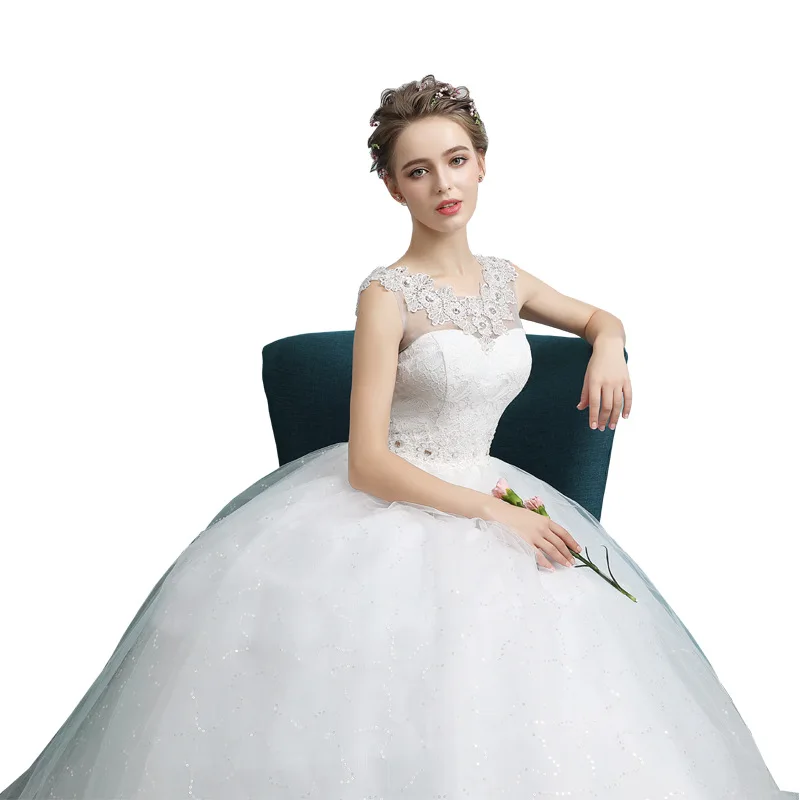 

Bride Wedding Dress 2019 New Korean Fashion Princess Slimming Shoulder Wedding Dress Lace Qi Di Qian Qian Tao Yarn