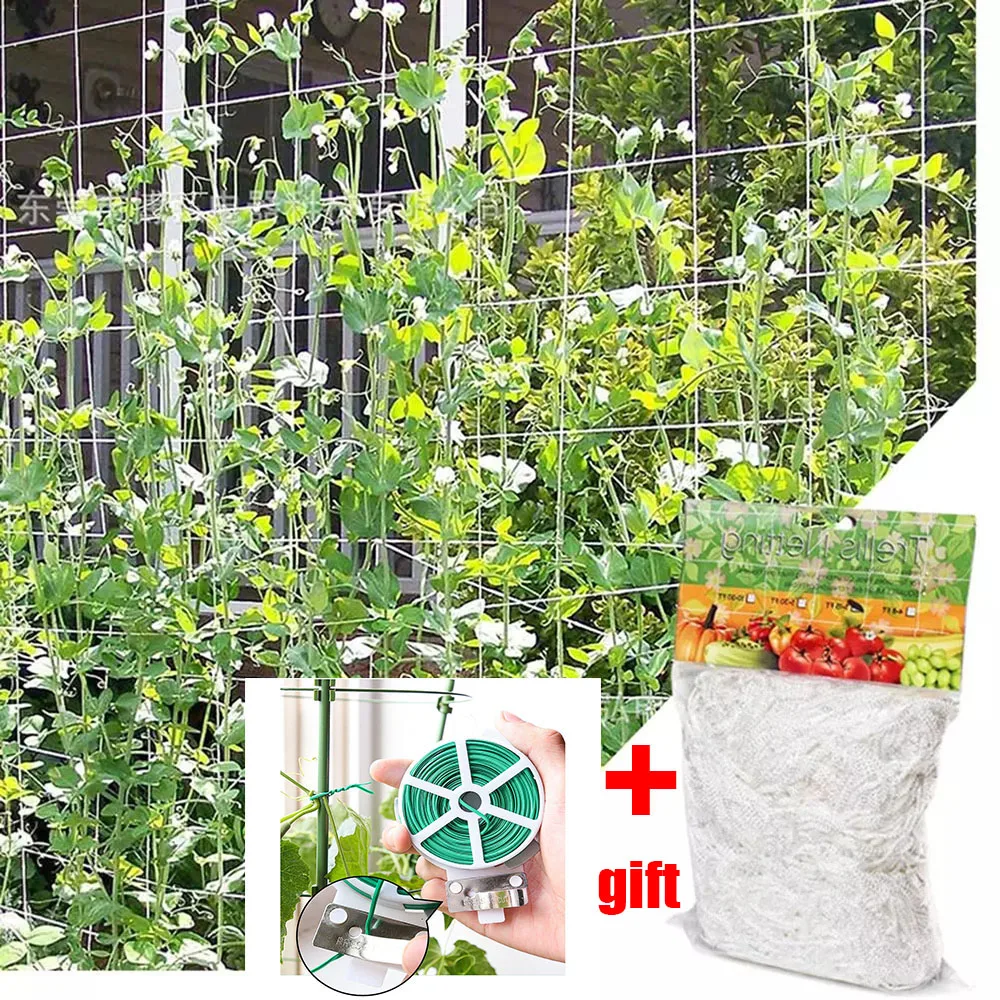 5 Size Plant Trellis Netting Heavy-Duty Polyester Plant Support Vine Climbing Hydroponics Garden Net Accessories Multi Use Gift
