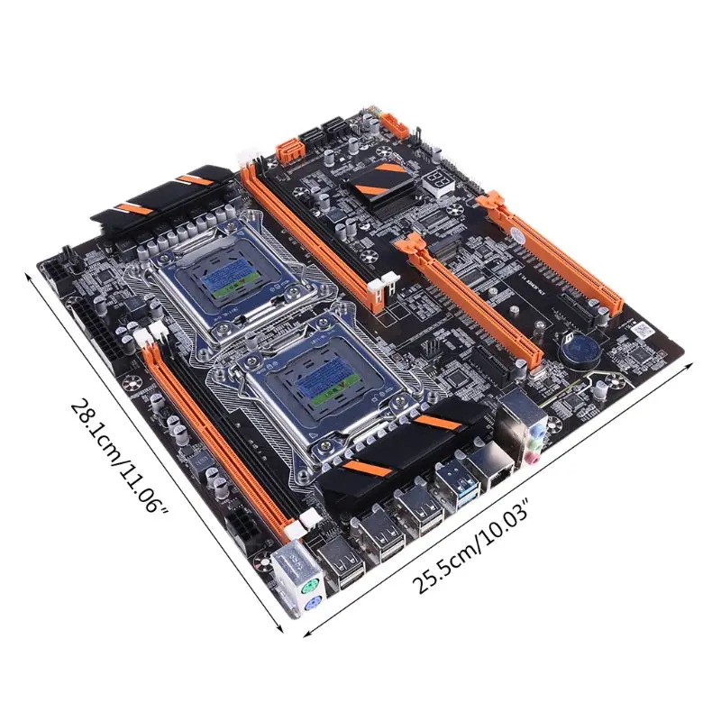 Материнская плата LGA2011 с двойным процессором X79 материнская E5 4 × DDR3 DIMM для