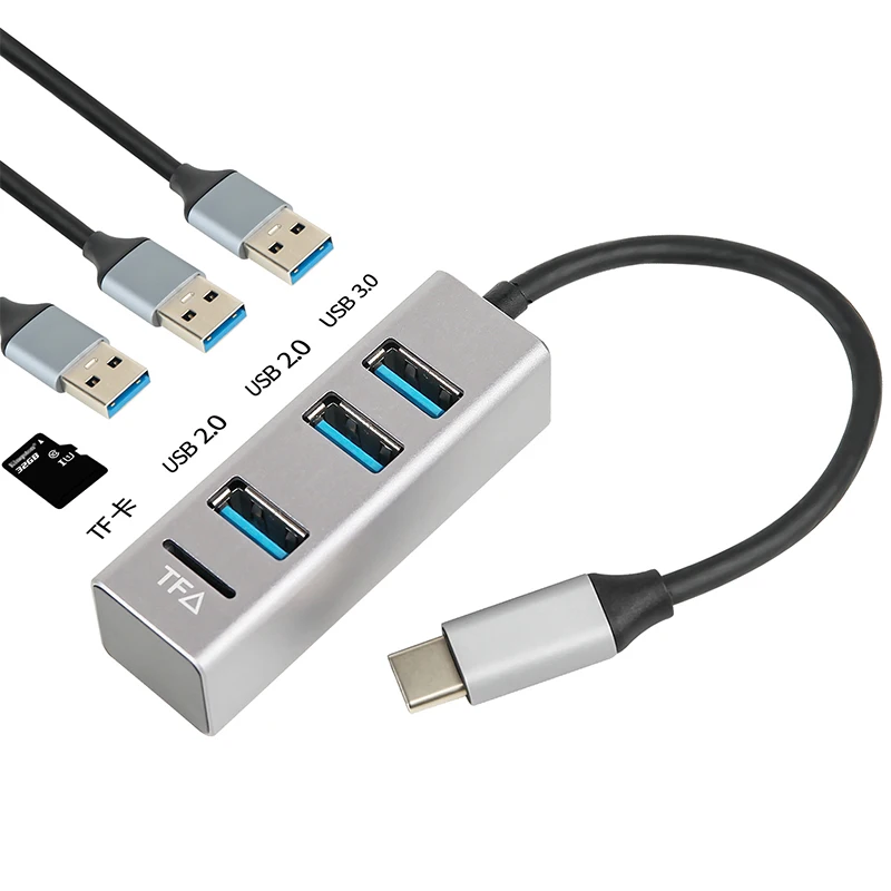 

Type-C Aluminum Alloy USB 3.0 Hub Notebook Wireless USB Splitter3 in 1 Laptop Extender PC Computer for Laptop Accessories