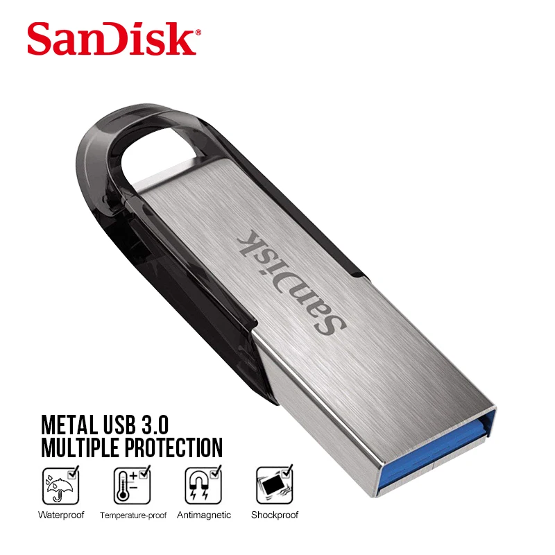 Sandisk CZ73 металла 3,0 USB флэш-накопитель 128 Гб 64 Гб флэш-накопитель 32 Гб оперативной памяти, 16 Гб встроенной памяти, модные флэш-карта памяти, Флеш накопитель usb флешки