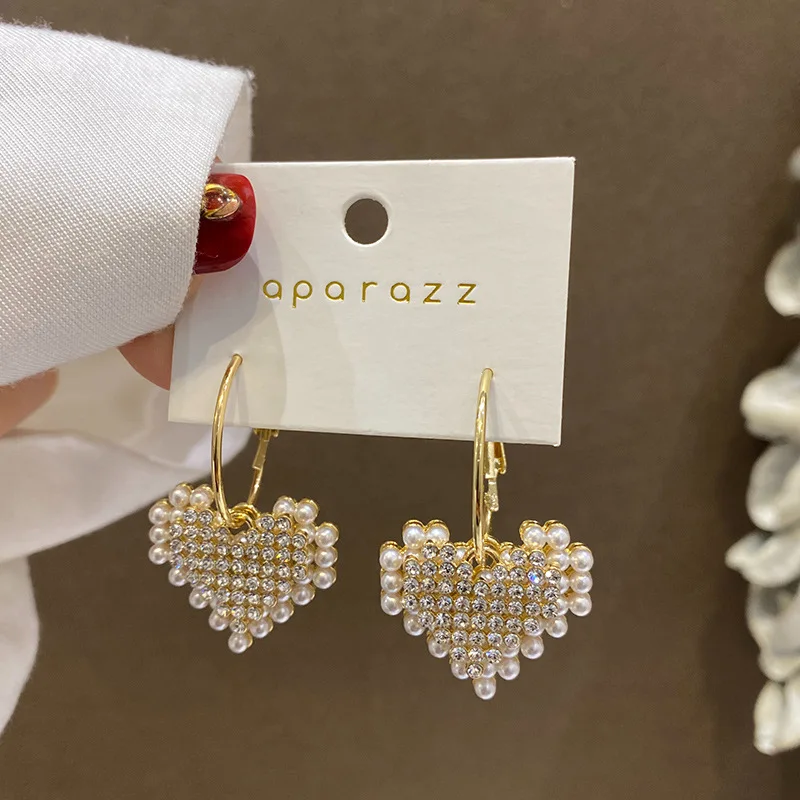 

Модные милые серьги с сердечком, женские серьги в стиле ретро в стиле барокко, женская бижутерия