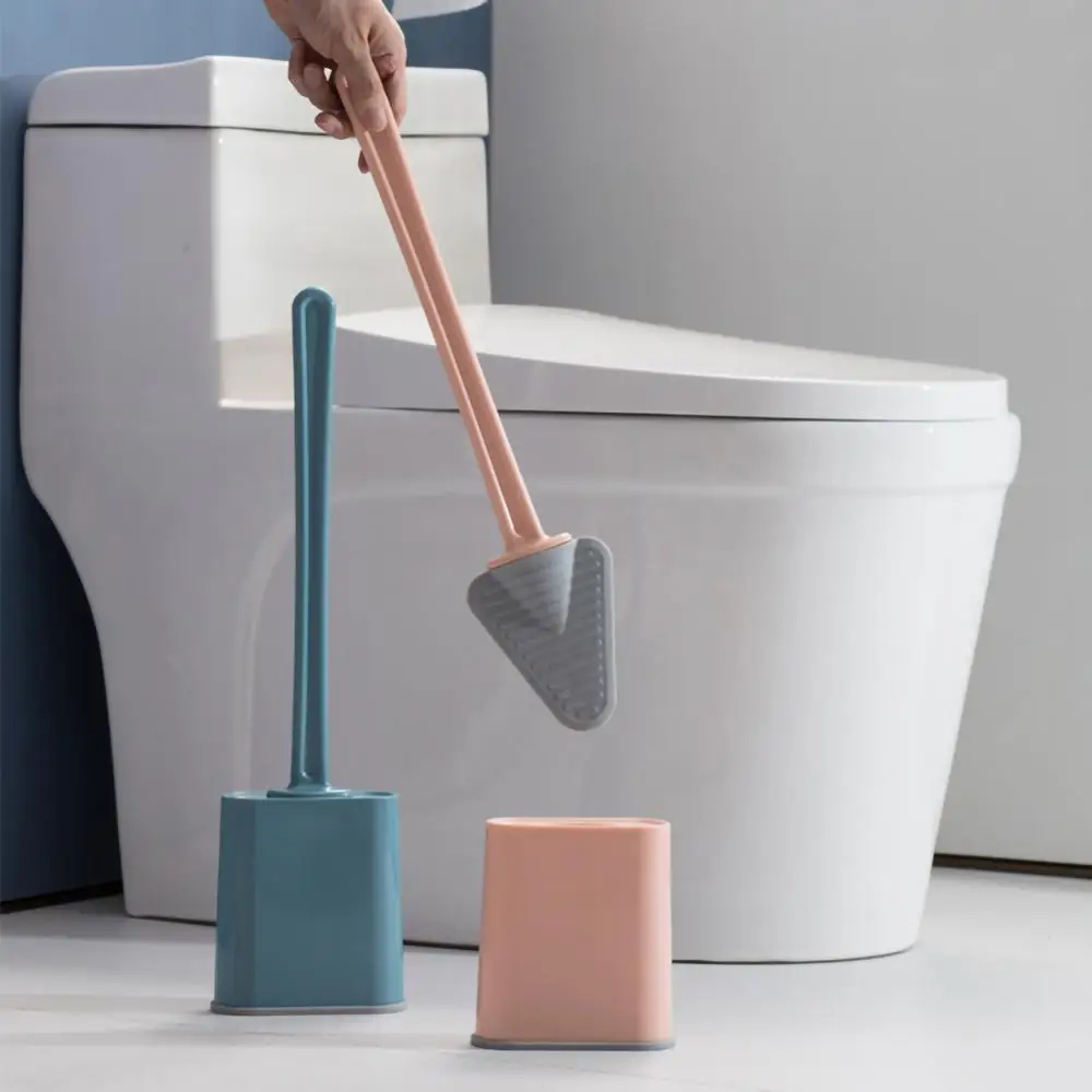 

Силиконовая щетка для унитаза с держателем для туалетной щетки, набор креативных щеток для чистки, современный дизайн, с мягкой щетиной, Тов...