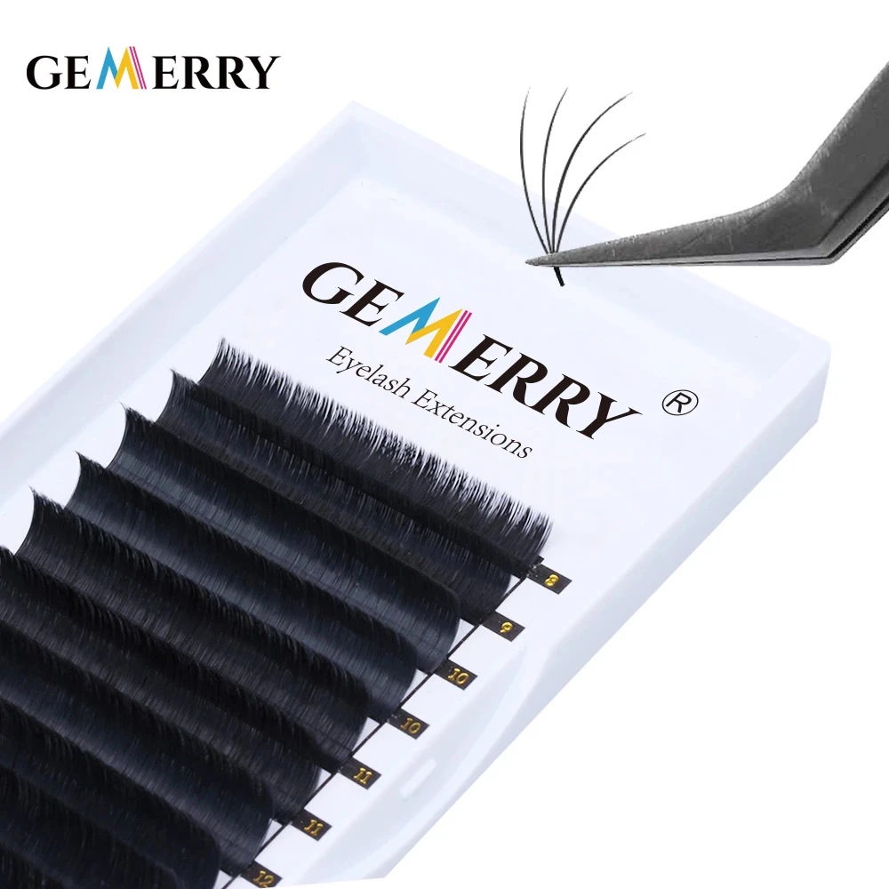 Легкие веерные ресницы искусственные норковые корейские шелковые трафареты