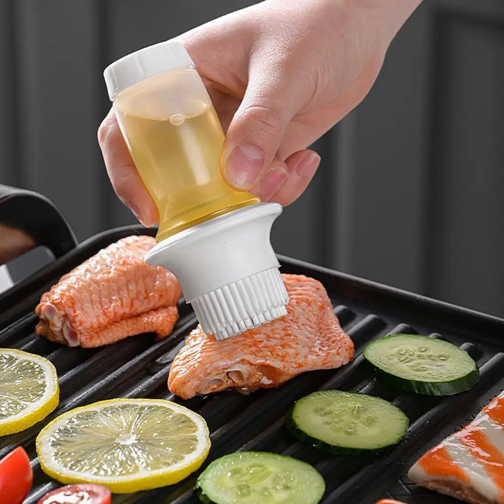 Силиконовая Термостойкая масляная щетка портативная бутылка с щеткой для гриля