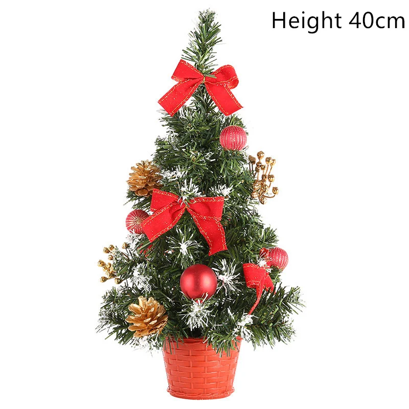Red no light 40cm 15/20 Вт, 30 Вт, 40 см Настольный Штатив СВЕТОДИОДНЫЙ Рождественская елка Ночной светильник украшения светильник сосна Мини Рождественская елка Рождественские украшения подарок на год - Цвет: Red no light 40cm
