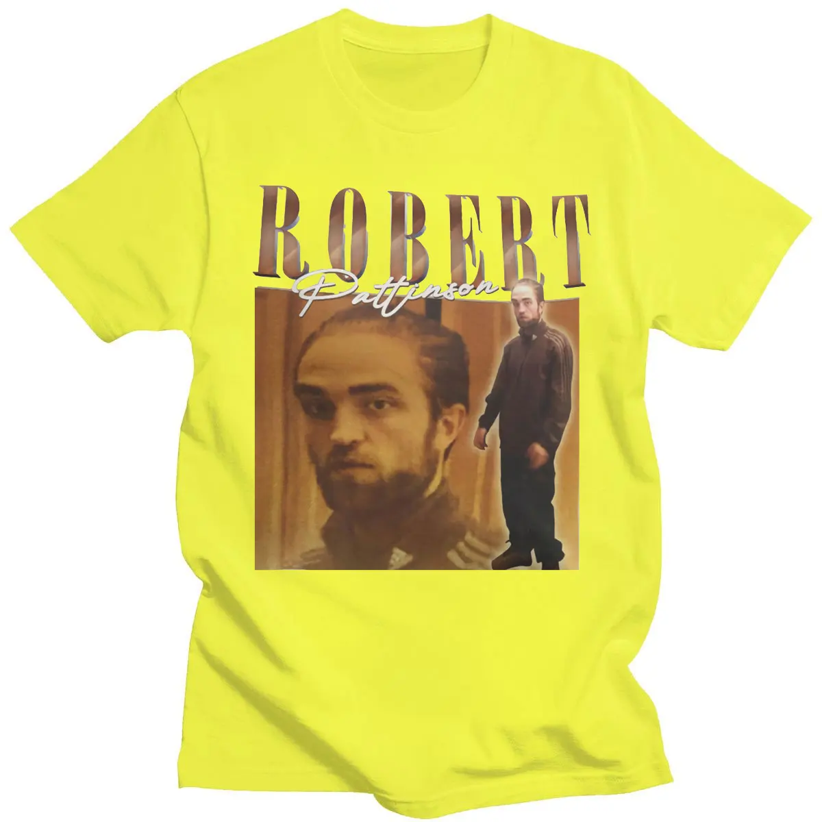 

Funny Robert Pattinson Standing Meme T Shirt for Men Soft Cotton Tee Tops Vintage Rob Tshirt Short Sleeve Novelty T-shirt Merch