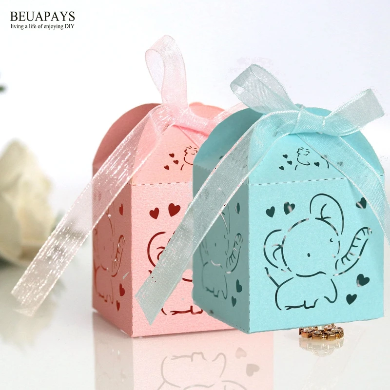 100 шт. детская коробка для душа конфетная слон пустотелый фестиваль розовая слона