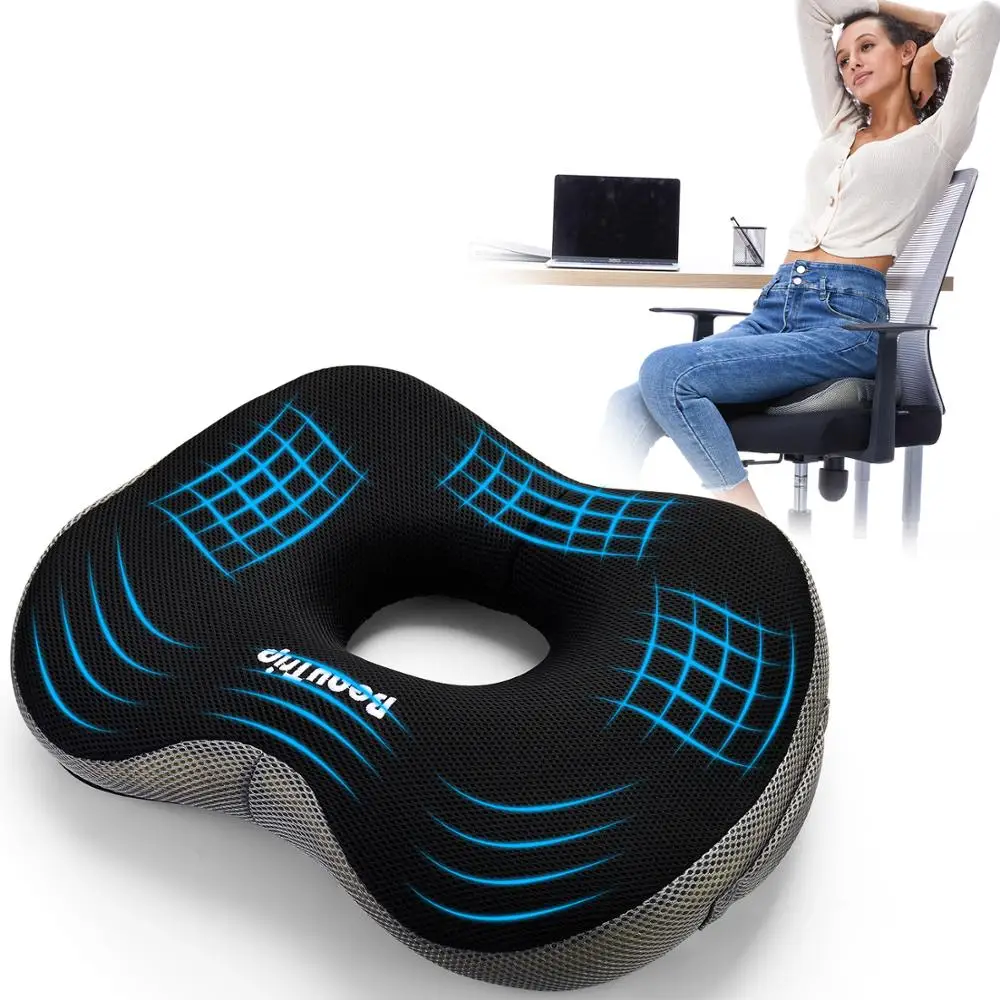 

Memory Foam Seat Cushion Office Chair Pads for Sitting Orthopedic Donut Pillow for Tailbone Pain Relief Sciatica Hip Pillows