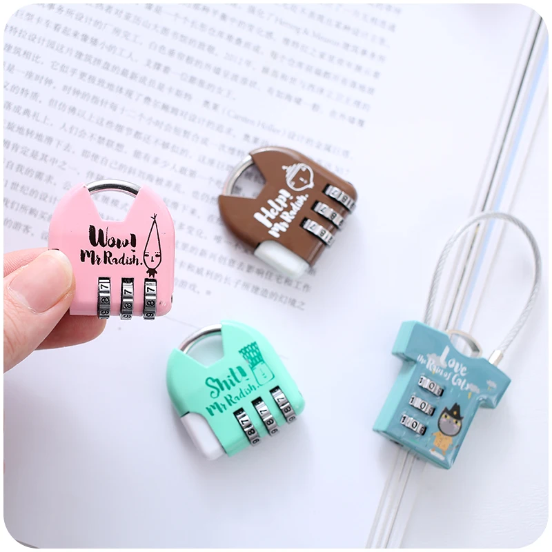 Мини замки с мультяшным рисунком замок ключом для багажа на молнии сумка рюкзак