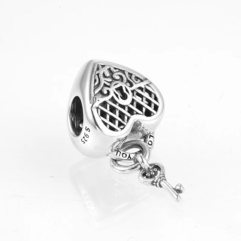 Женские серебряные подвески с замком ключ к моему сердцу бусины на День святого