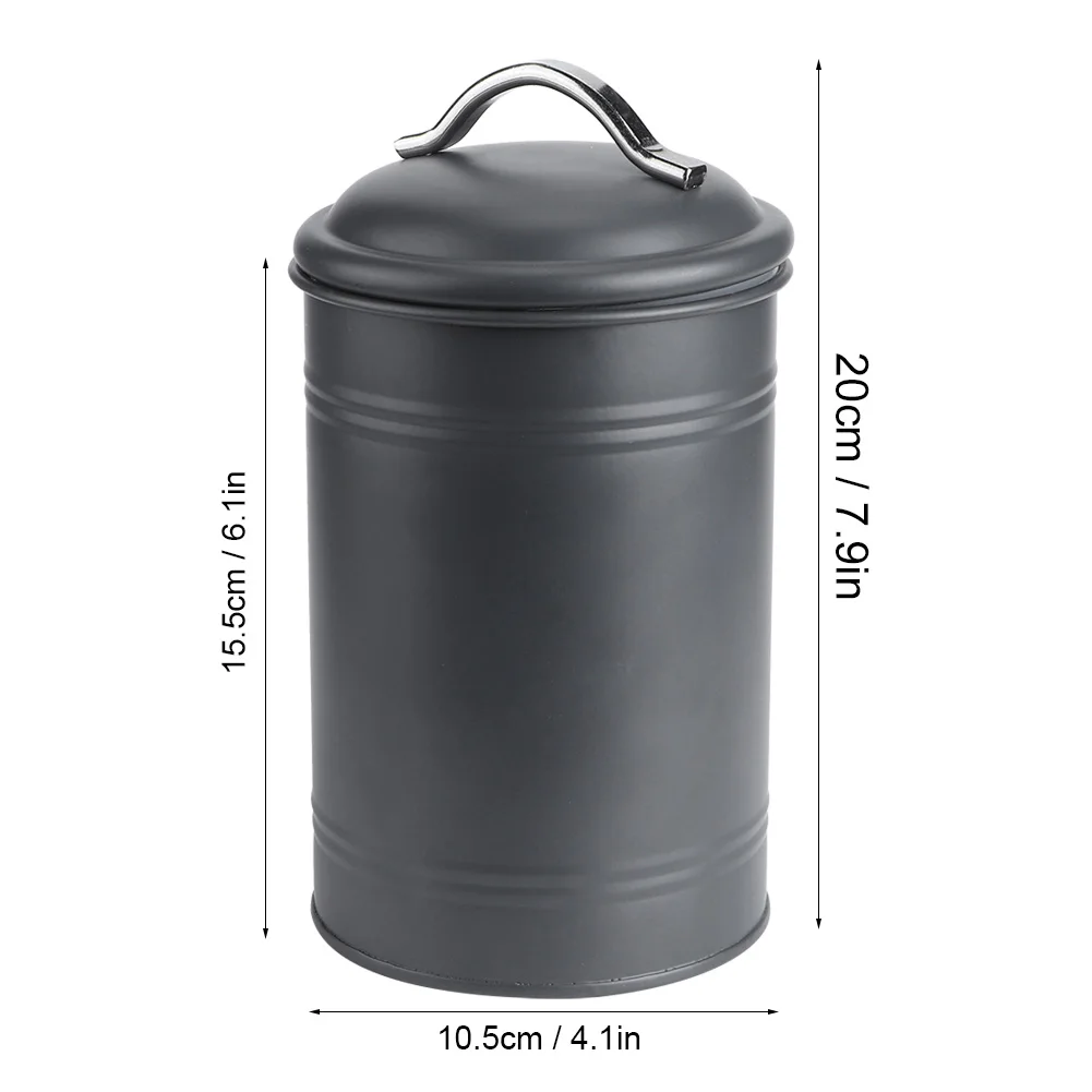 

Iron Tea Leaf Jar Food Nut Storage Container with Silicone Ring for Household Use