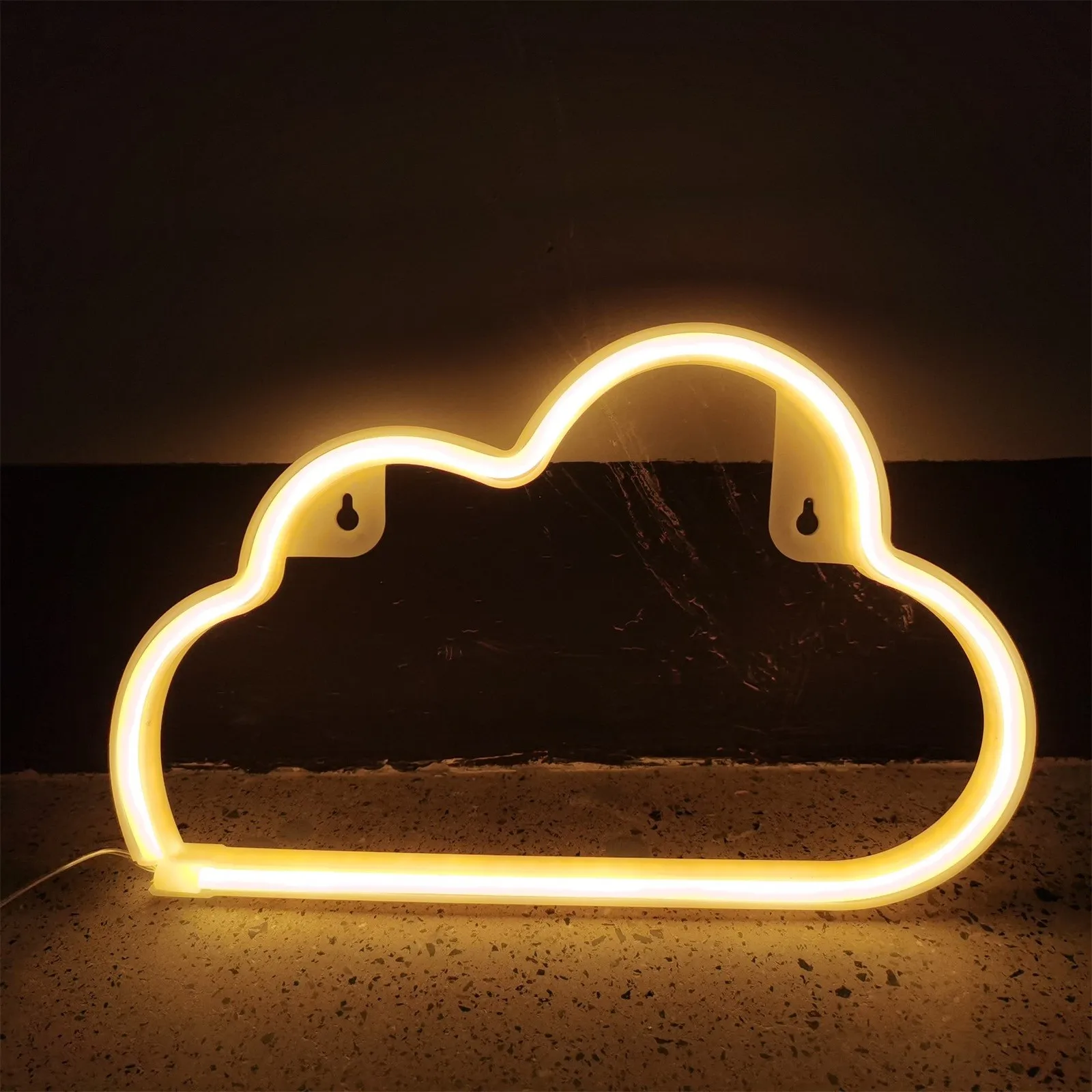 LED Cloud Design Neon Sign Night Light Art Decorative Lights Plastic Wall Lamp for Kids Baby Room Holiday Lighting Xmas Party | Лампы и