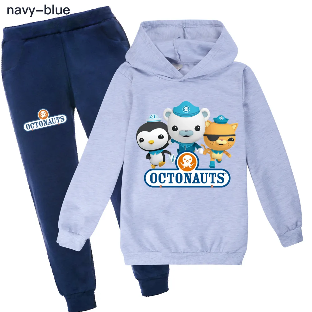 OCTONAUTS-Conjunto de sudadera y pantalones informales para ni&ntilde;os y ni&ntilde;as, ropa de 3t para adolescentes, sudaderas con capucha, traje de oto&ntilde;o-5