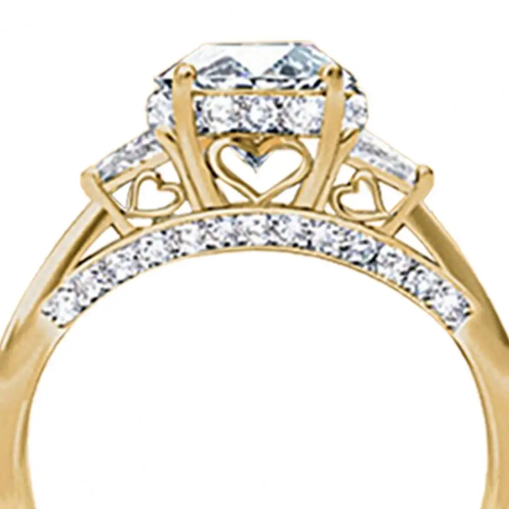 

2Pcs/set New Fashion All-match Ring Creative Temperament Valentine Gift Alloy Women Cubic Zircon Inlaid Ring For Wedding