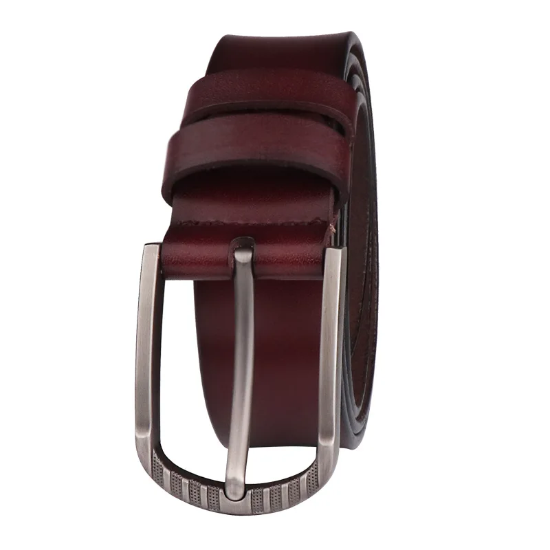 Male belt Genuine Leather Men leather belt split leather Pin Buckle Fashion Designer High Quality brand Men's Belts