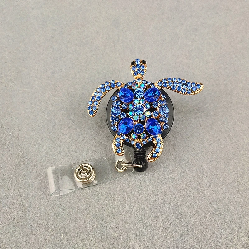 5 шт/лот Bling Королевский синий черепаха медсестры выдвижная катушка ID бейдж имя держатель аксессуары