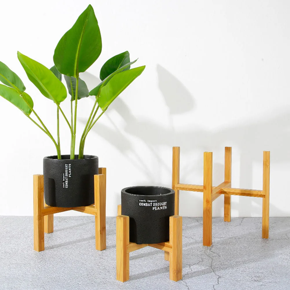 Durable Wooden Planter Pot Trays Flower Holder Free Standing Bonsai Home Balcony Garden Display Plant Stand Shelf | Дом и сад