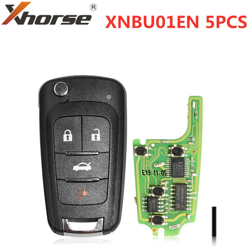 

XHORSE XNBU01EN VVDI for Buick FLIP KEY TYPE UNIVERSAL REMOTE KEY 4 BUTTONS – WIRELESS PN 5pcs/lot