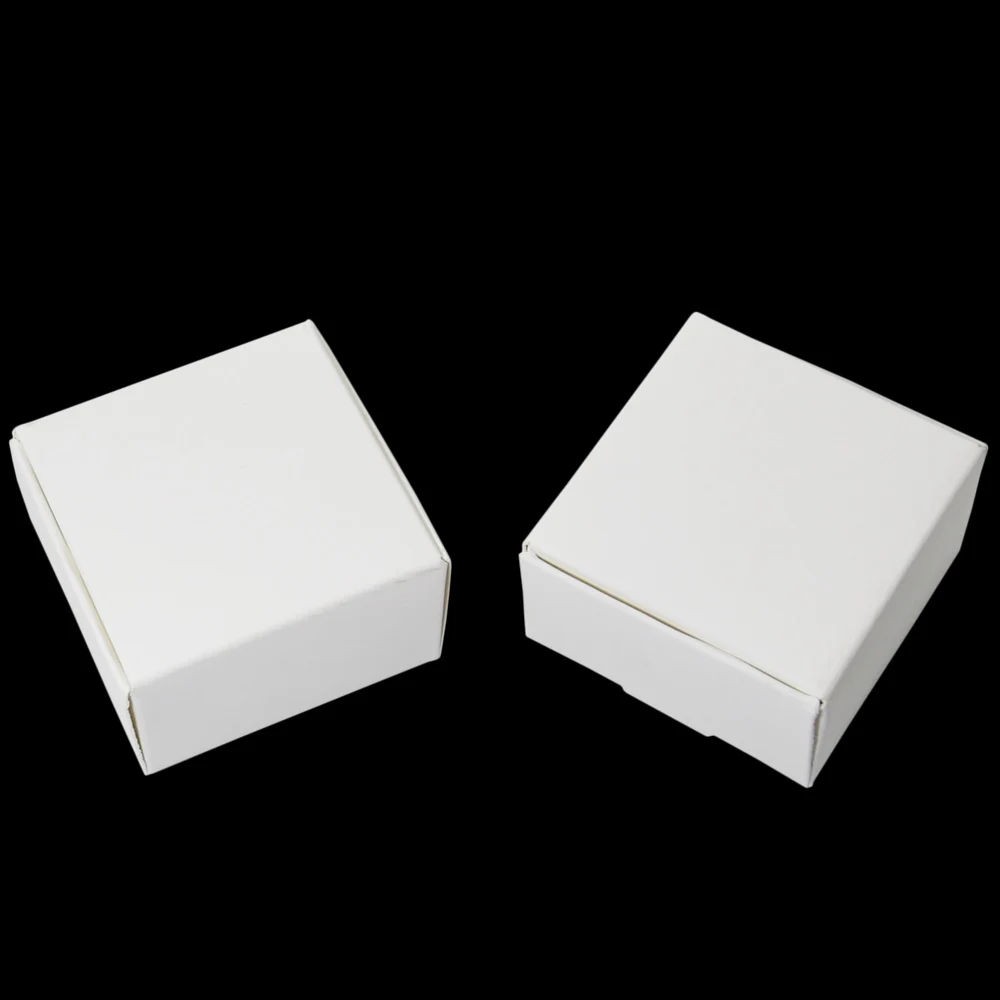 6.4x6.4x2.8cm White Kraft Paper Package Box Wedding Gift DIY Handmade Soap Storage Craft Candy Jewelry 50pcs/lot |