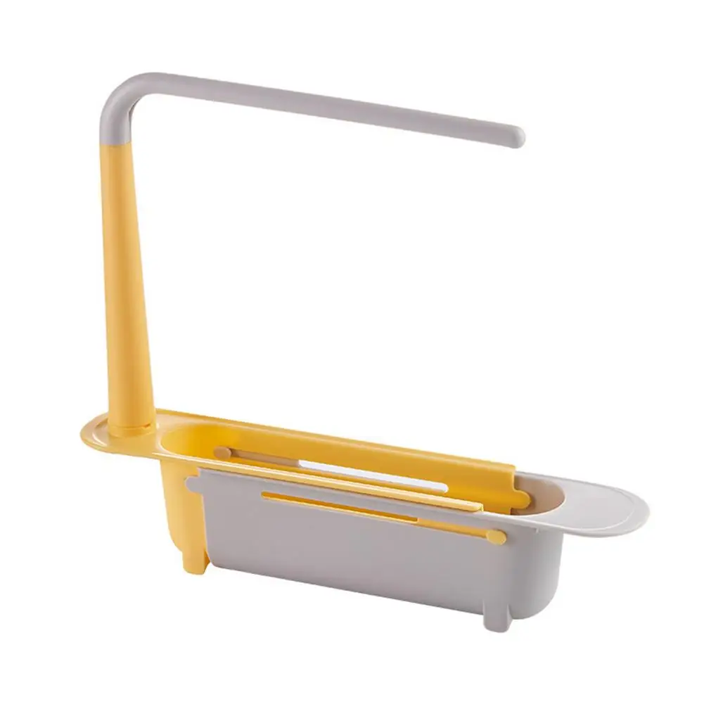 

Выдвижной органайзер для раковины, товары для дома, регулируемая вешалка для полотенец, держатель губки, полка, сливная стойка, телескопиче...