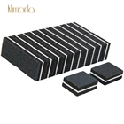 Пилка для ногтей квадратная с песочным напылением, 20 шт.лот, 100180 Грит, черная губка, УФ Гель-лак, полировочные пилочки, моющиеся Инструменты для маникюра