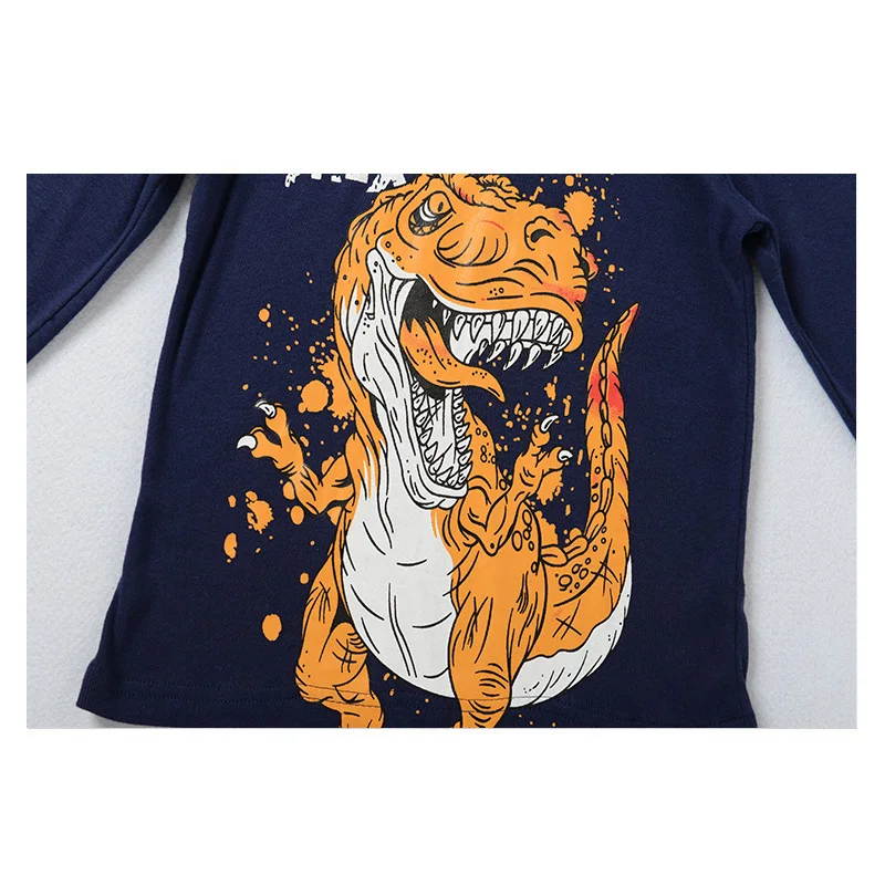 Новинка Детская Пижама детская пижама из 100% хлопка с длинным рукавом тигр