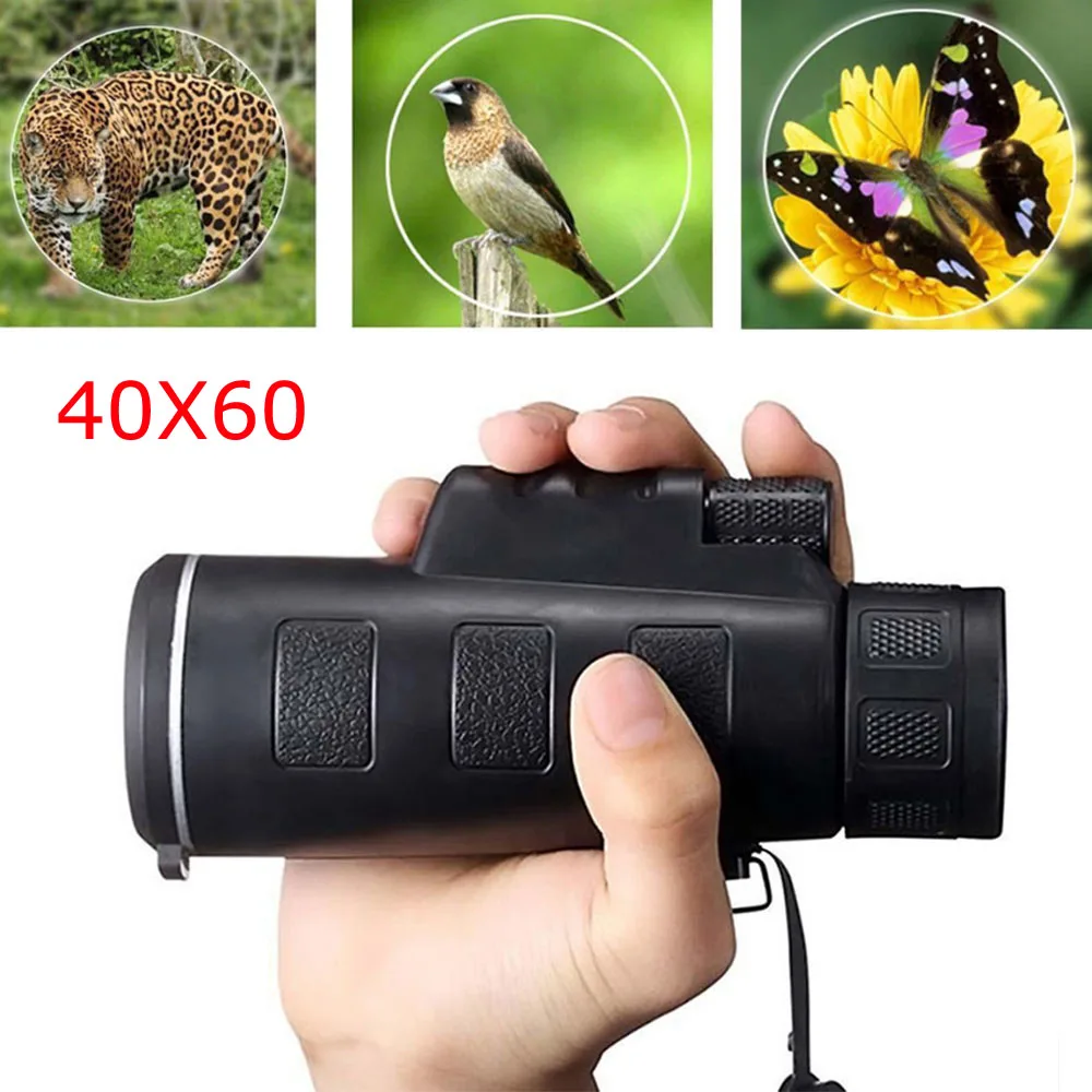 

Professional Military Telescope night vision monocular 40X60 HD zoom optical spyglass monocle for hunting spotting scope