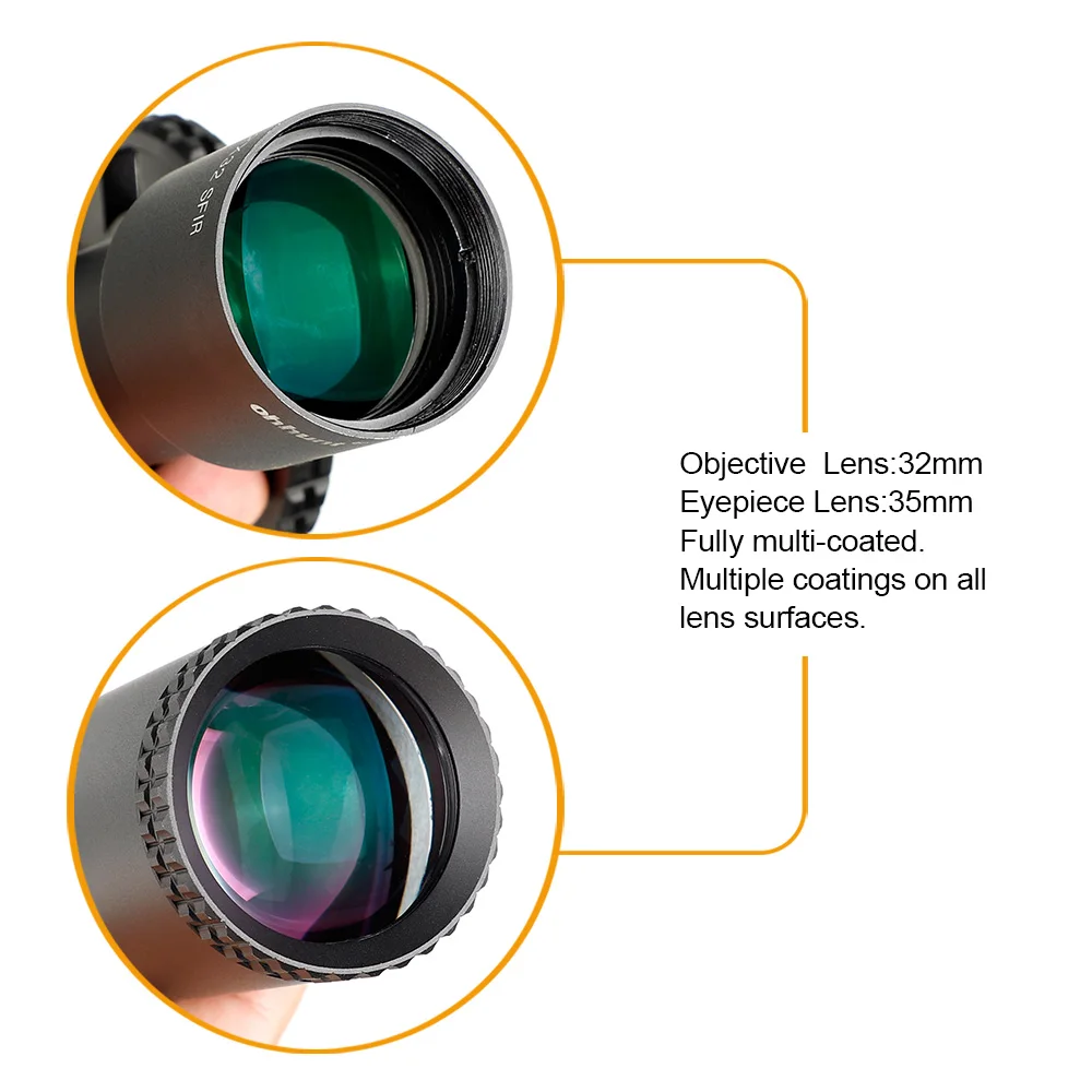 Ohhunt LR 8.2X32 SFIR тактический прицел со стеклянной сеткой красная подсветка боковая