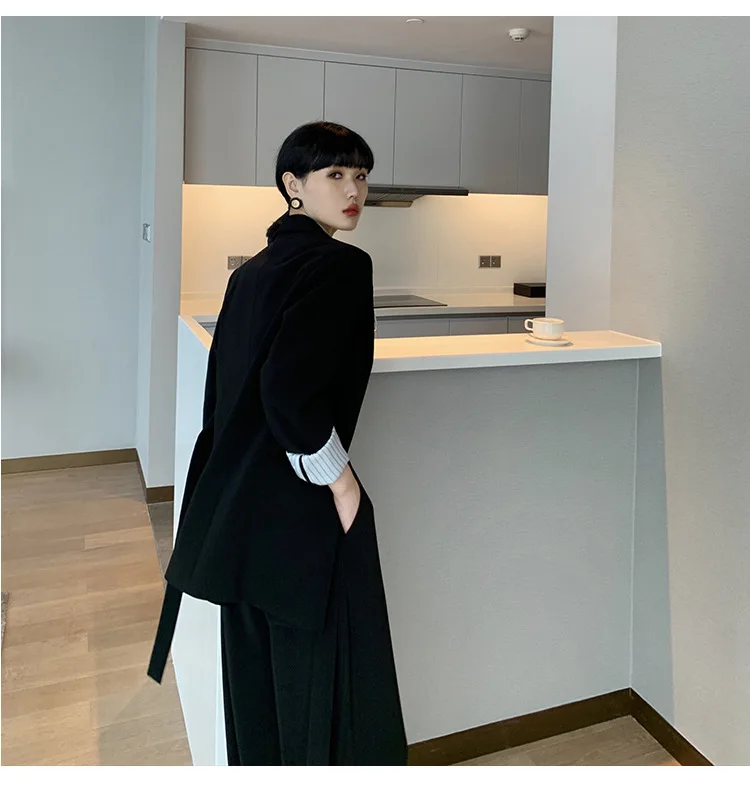 

New Arrival Women Plus Big Size Pant Suit Professional Temperament Fashion Suit Wide Leg Pant Comfortable Pant Suits L-5XL