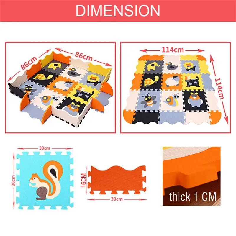 9 шт. детский коврик пазл из пены|carpet for kids|baby play matplay mat |