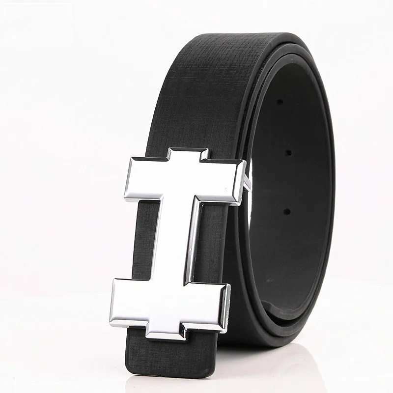 

Luxury Designer H Brand Designer Belts Men High Quality Male PU Leather Women Belt Buckle Strap for Jeans Black size 105cm