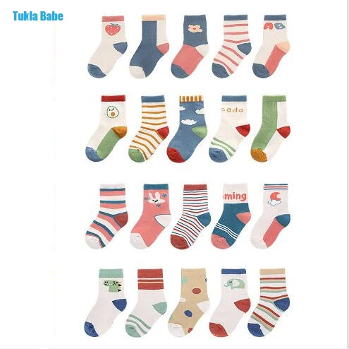 

1-12 Year 5 pairs pack wholesale children's socks Autumn and winter cartoon animal socks for kids boys and girls socks