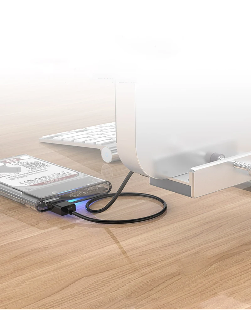 USB3.0 концентратор со встроенным следить за стол Расширенный 4-портовый Алюминий usb-хаб Поддержка Мощность зарядки скорость передачи: 5 Гбит/с USB разъем