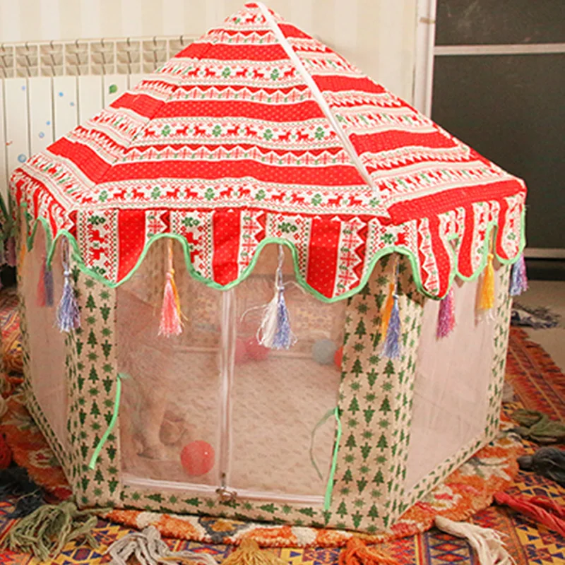 Шестигранная палатка для домашних животных вигвам монгольский домик кровать