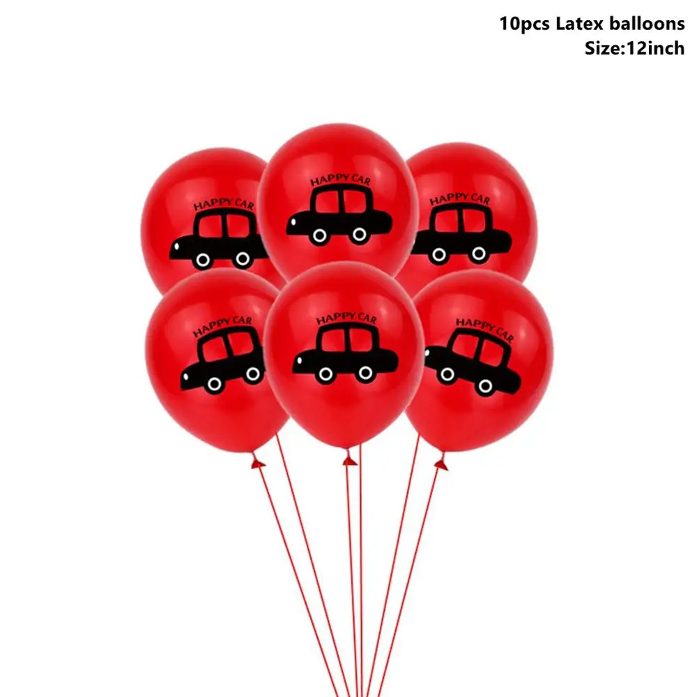 Car Balloons 9 Taoup 10 шт. автомобильные воздушные шары для грузовиков латексные строительные машины тематические вечерние украшения для вечеринки на день рождения для мальчиков - Цвет: Car Balloons 9