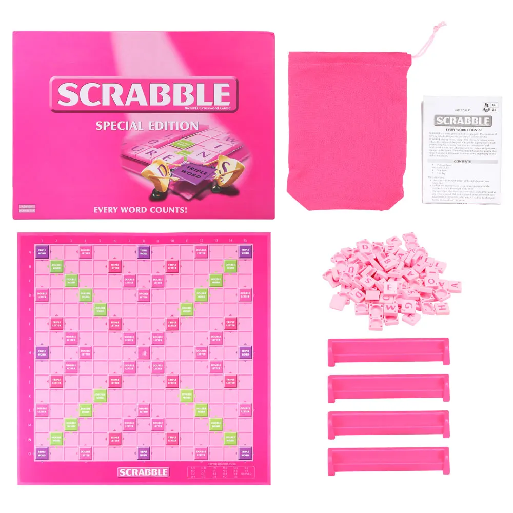 

Board Game Puzzles Board Scrabble Board Letter Game Set Kids Adult interaction Toy Alphabet Puzzle Game Toy Leisure Family Game