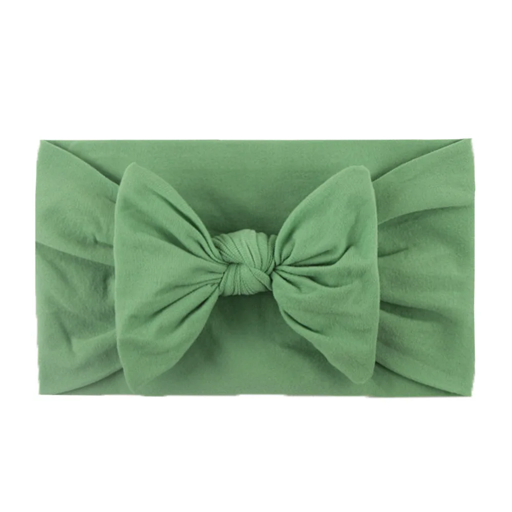 

1 Pcs Green Headwear Baby Girl Headband Infant Hair Accessories Bows Newborn Headwrap Gift Toddlers Bandage Ribbon