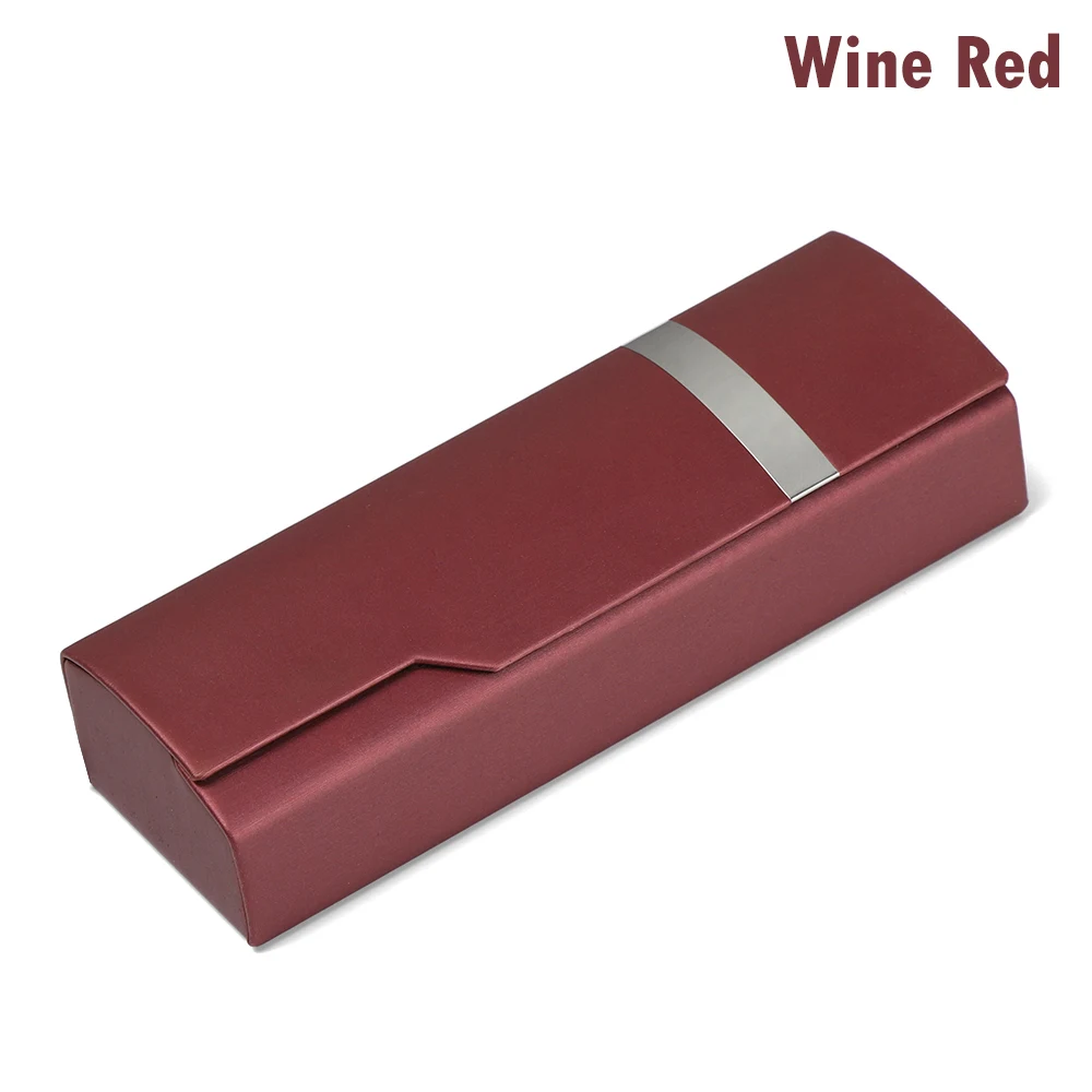 2-wine red Модный футляр для очков, защитный чехол для женщин и мужчин, унисекс, портативный чехол для солнцезащитных очков, оптический футляр для очков, аксессуары - Цвет: 2-wine red