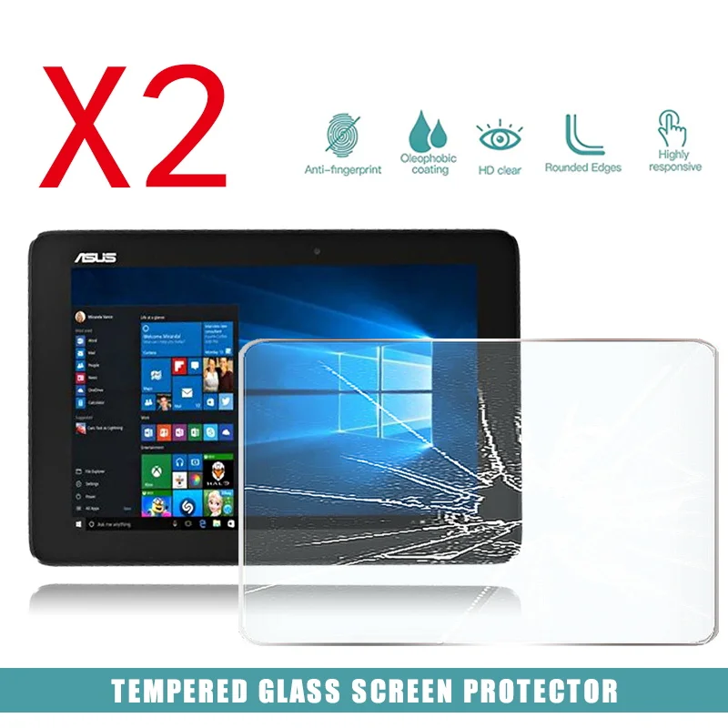 2Pcs Tablet Tempered Glass Screen Protector Cover for Asus Transformer Book T100 Chi 10.1" Tablet Computer Tempered Film
