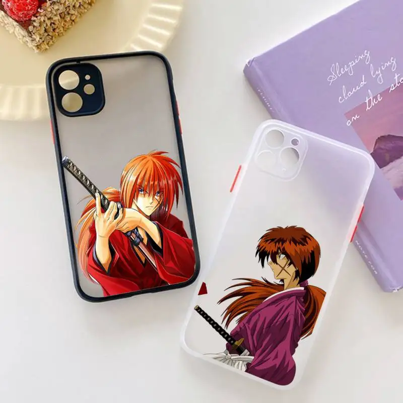 

Rurouni Kenshin Japan anime Phone Case matte transparent For iphone 7 8 11 12 13 plus mini x xs xr pro max cover