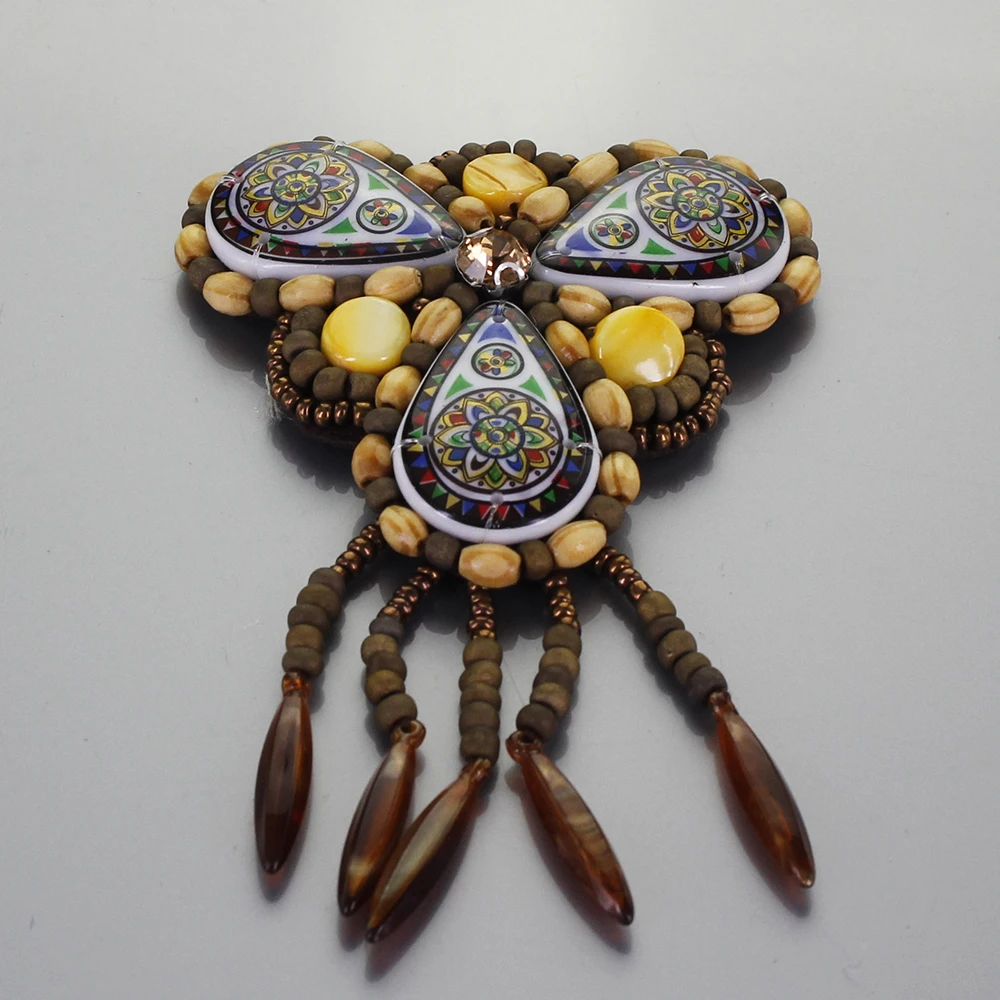 Нашивки для одежды этнические ручной работы 3D с пайетками самостоятельного