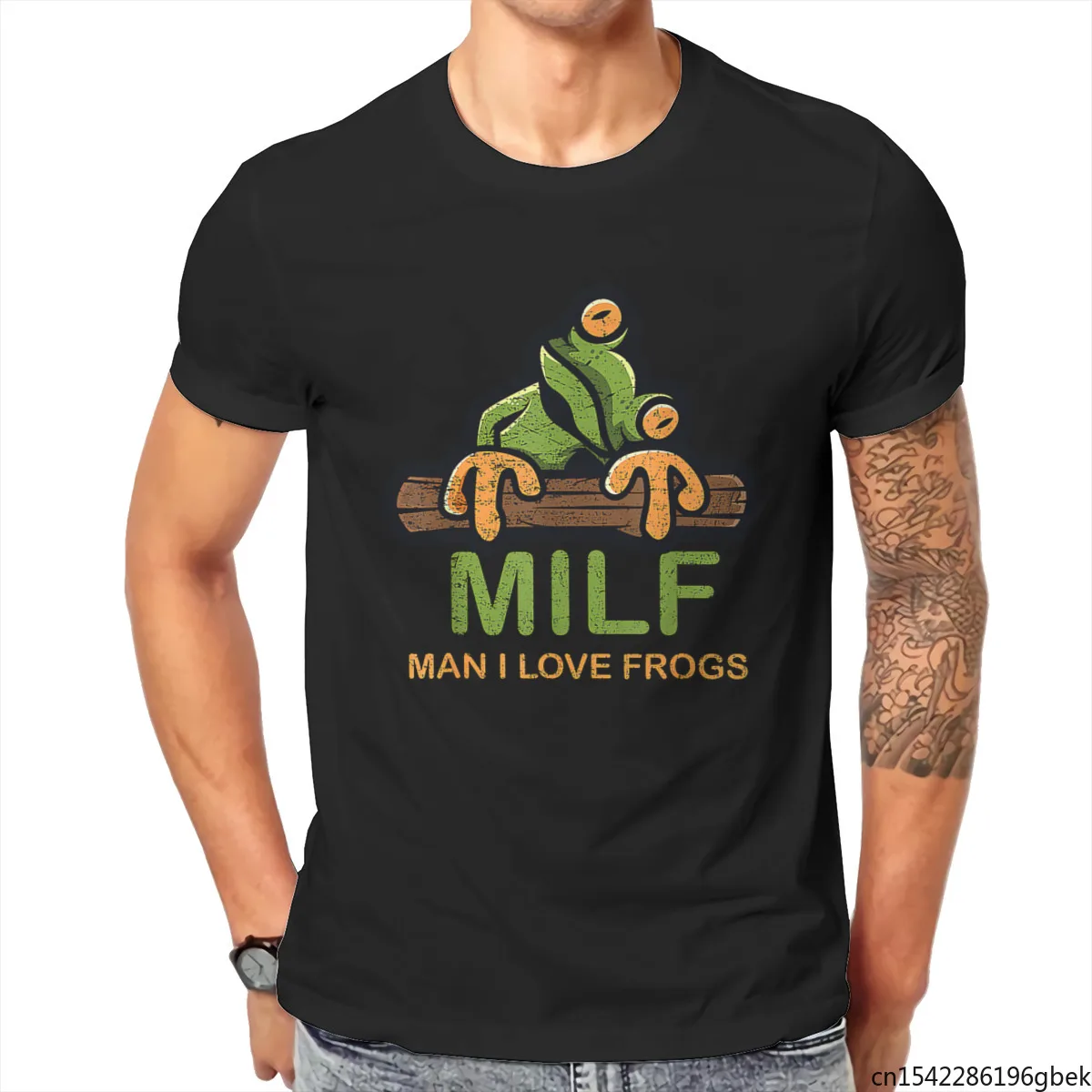 

Milf Man I Love Frogs Funny Men's T-Shirt
