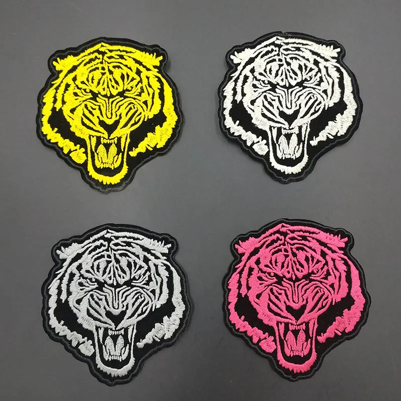 

New Cartoon Tiger Animal Embroidered Patch For Clothes Iron On Badge Jacket Bag Jeans Shoes DIY Decorated Accessories