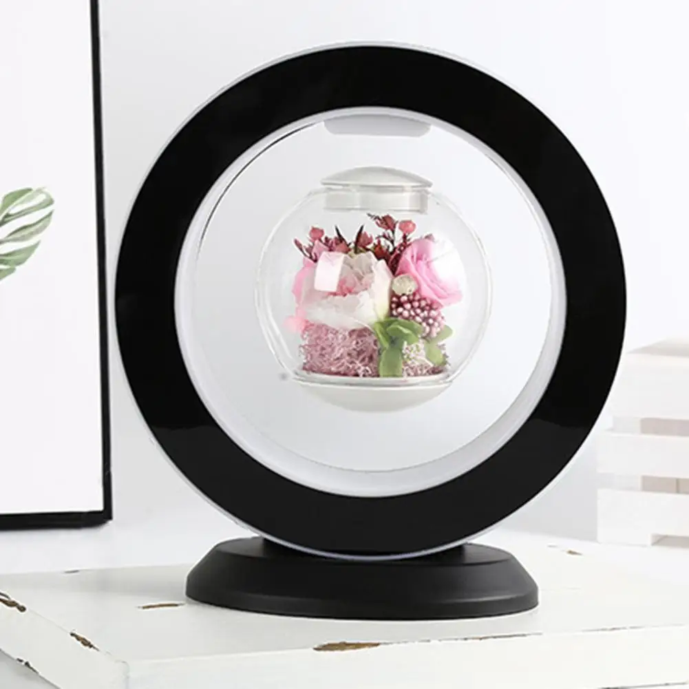 

Useful Globe Decor Decorative Novelty Ball Artificial Flower Levitation LED Globe Birthday Gifts Floating Globe