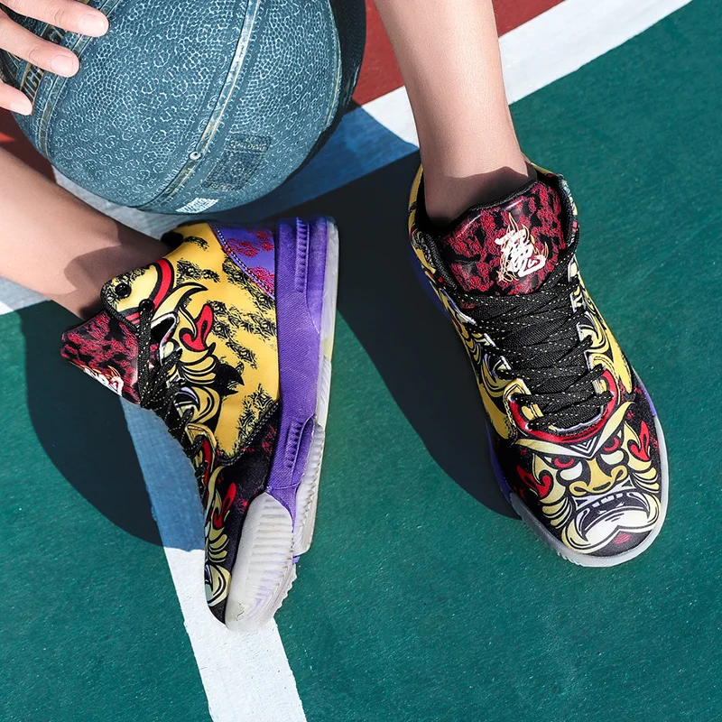 Мужские баскетбольные кроссовки Jordan противоударные с высоким берцем ботинки в