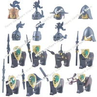 8pcsset green dragon knight blocks removable horse body 2 in 1 centaur mini action figure small bricks kids toys