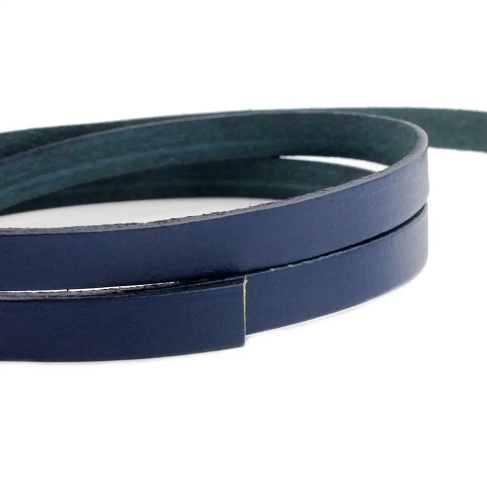 Полоса из натуральной коровьей кожи с темно-синим покрытием AaaZee 1 ярд 10 мм x 2
