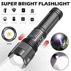 Мощный яркий светодиодный фонарик с зарядкой от USB, супер яркий фонасветильник с 5 режимами работы, индикатор заряда для отдыха на открытом воздухе, Походов, Кемпинга